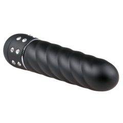 Easytoys Diamond Twirled - twisted rod vibrator (black)