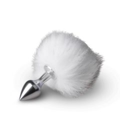   Easytoys Bunny NO1 - metal anal dildo with bunny tail (silver-white)