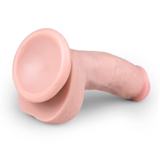 Easytoys - clamp-on, testicle dildo (15cm) - natural