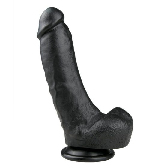 Easytoys - clamp-on, testicular dildo (20cm) - black