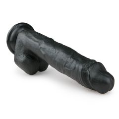 Easytoys - Clamp-on, testicular large dildo (26,5cm) - black