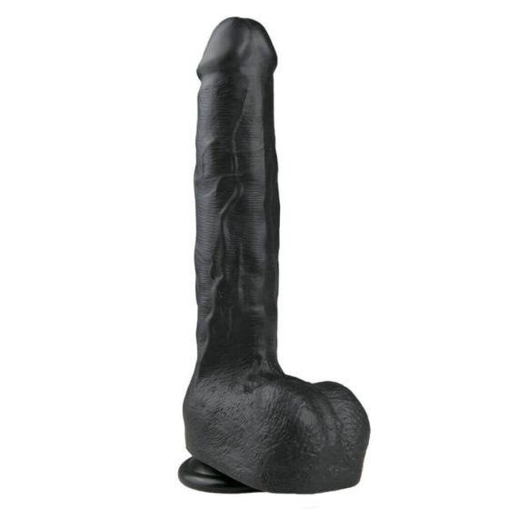 Easytoys - Clamp-on, testicular large dildo (29,5cm) - black