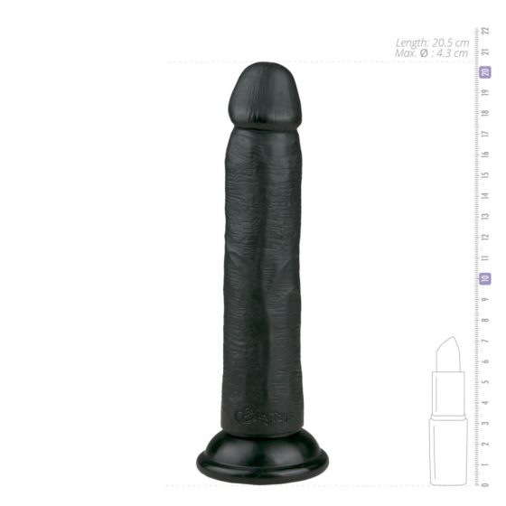 Easytoys - clamp-on lifelike dildo (20,5cm) - black
