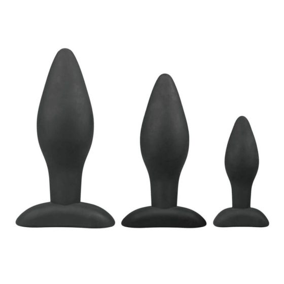 Easytoys Rocket - Anal Dildo Set - black (3 pieces)