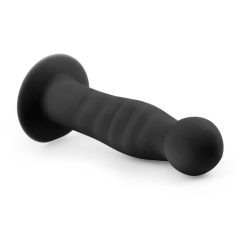 Easytoys Ribbed - anal dildo with clamps (14cm) - black