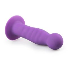 Easytoys - wavy dildo with clamps (purple)