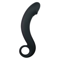 EasyToys Curved Dong - silicone anal dildo (black)