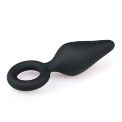   Easytoys Pointy Plug - anal dildo with grip ring - medium (black)