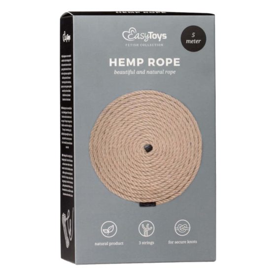 Easytoys Hemp Rope - bondage rope (5m) - natural