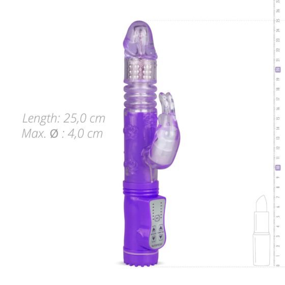 Easytoys - Bunny vibrator with bunny spinner (purple-translucent)