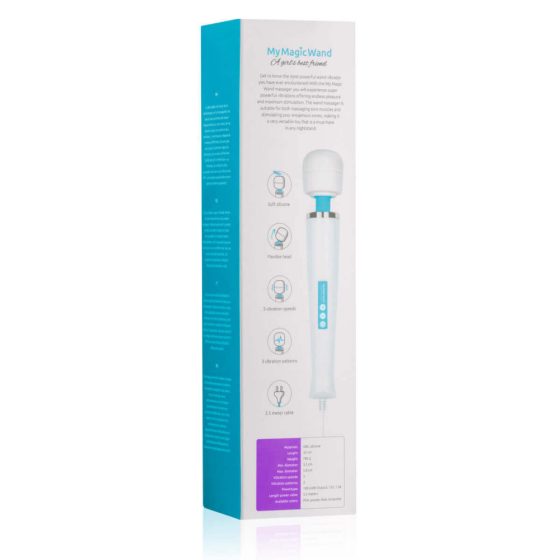 MyMagicWand - powerful massaging vibrator (white-blue)