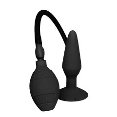 MenzStuff L - pumpable, footed, anal dildo - black (large)