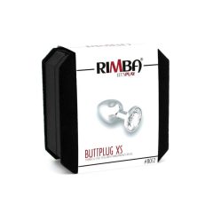 Rimba XS - translucent stony metal anal dildo (silver)