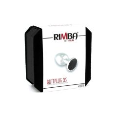 Rimba XS - black stoned metal anal dildo (silver)