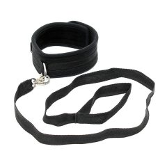 Rimba Soft - soft collar with leash (black)