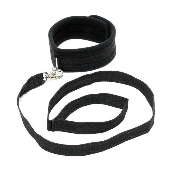 Rimba Soft - soft collar with leash (black)