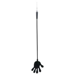 Rimba - silicone riding crop with hand - 40cm (black)