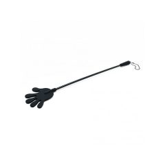 Rimba - silicone riding crop with hand - 40cm (black)