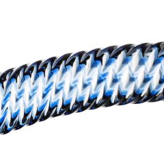 Gildo Glass No. 5 - spiral glass dildo (translucent blue)