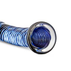 Gildo Glass No. 5 - spiral glass dildo (translucent blue)