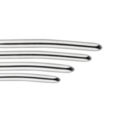   SINNER 176 - curved steel urethra dilator dildo set (4 pieces) - intermediate