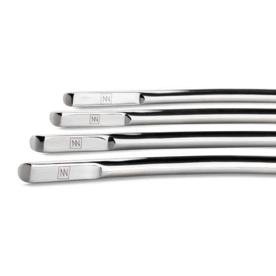 SINNER 176 - curved steel urethra dilator dildo set (4 pieces) - intermediate