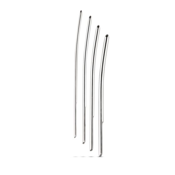 SINNER 175 - curved steel urethra dilator dildo set (4 pieces) - beginner