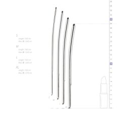   SINNER 175 - curved steel urethra dilator dildo set (4 pieces) - beginner