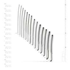   SINNER 174 - curved complete steel urethral dilator dildo set (14 pieces)