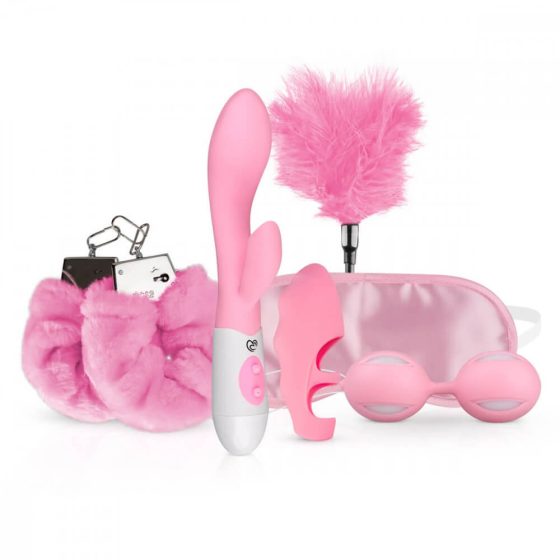Loveboxxx I love Pink - vibrator bondage set (6 pieces) - pink