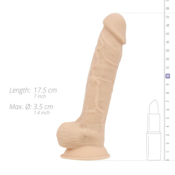 Real Fantasy Percy - clamp-on, lifelike dildo (17,6cm) - natural