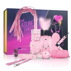 Secret Pleasure Chest - advanced BDSM set - 14 pieces (pink)