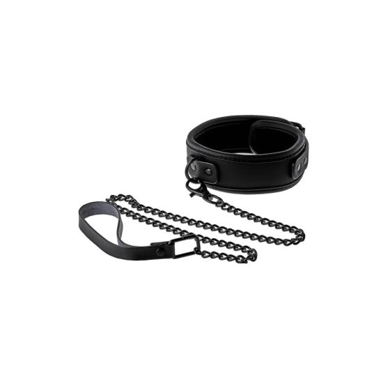 Blaze - collar with leash (black)