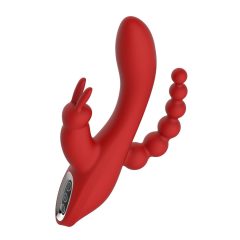   Red Revolution Hera - Rechargeable, waterproof 3 prong vibrator (red)