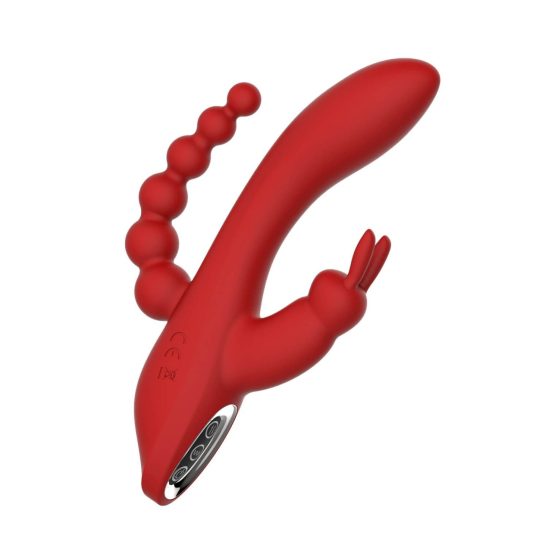 Red Revolution Hera - Rechargeable, waterproof 3 prong vibrator (red)
