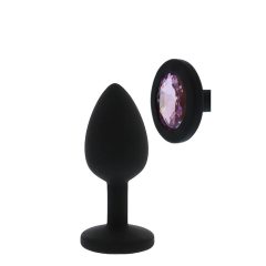   All time Favorites - purple stoned silicone anal dildo (black)
