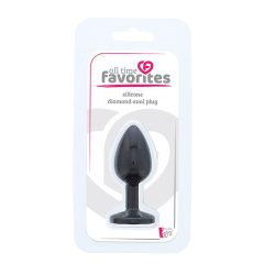   All time Favorites - purple stoned silicone anal dildo (black)