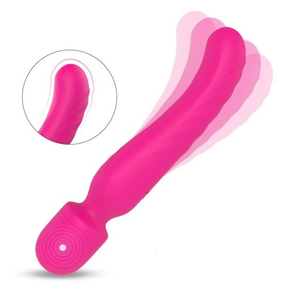 Vibes of Love Wand - rechargeable, warming, massaging vibrator (pink)