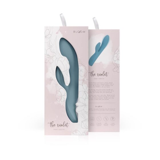 Bloom Violet Rabbit - rechargeable G-spot vibrator with spike (turquoise)