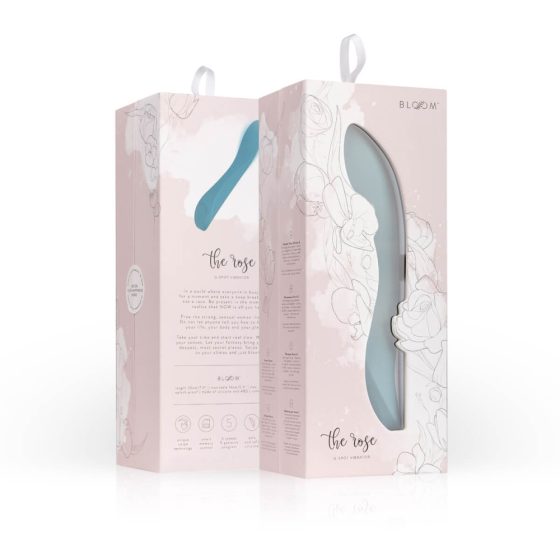 Bloom Rose - rechargeable silicone G-spot vibrator (turquoise)