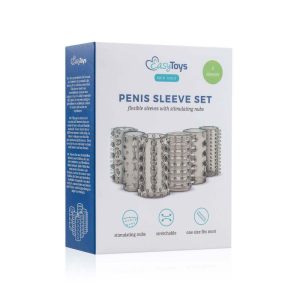Easytoys Penis Sleeve - penis cuff set - smoke (6pcs)