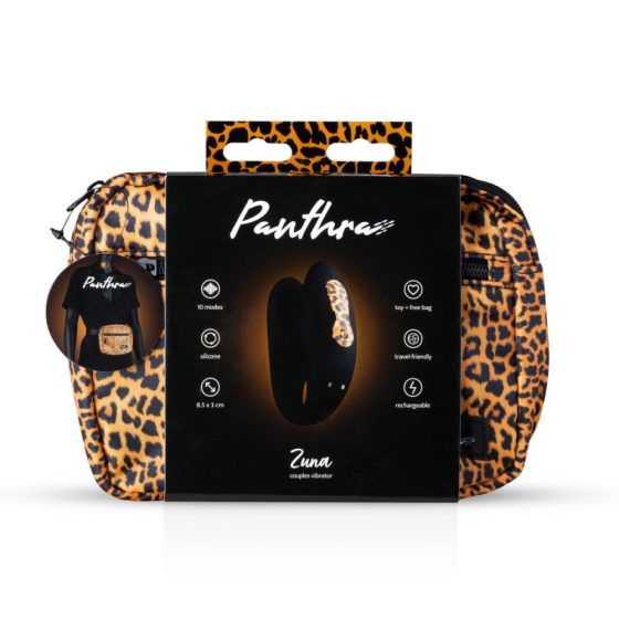 Panthra Zuna - battery-operated, waterproof vibrator (leopard black)
