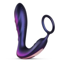   Hueman Black Hole - Rechargeable Radio Anal Vibrator with Penis Ring (purple)