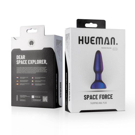 Hueman Space Force - battery powered, waterproof, thrusting anal vibrator (purple)