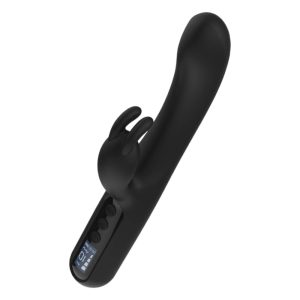 BLAQ - Rechargeable digital bunny vibrator with tickle lever (black)