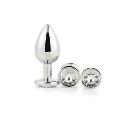 Gleaming Love - anal cone dildo set - silver (3 pieces)