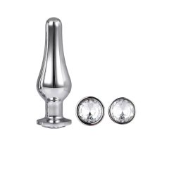 Gleaming Love - anal tip dildo set - silver (3 pieces)