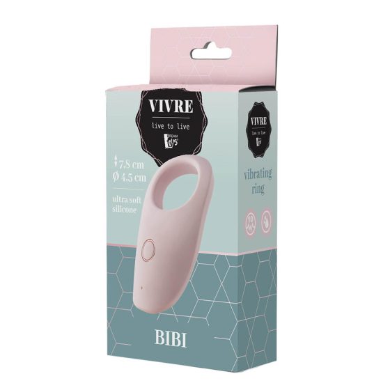 Vivre Bibi - rechargeable vibrating penis ring (pink)