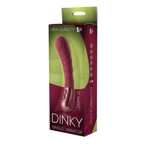 Dinky Jaimy D. Single - rechargeable, ribbed G-spot vibrator (burgundy)