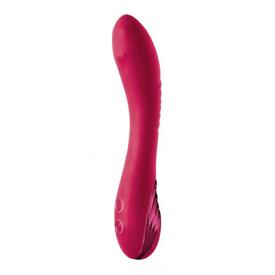 Sparkling Cecilia - Rechargeable G-spot vibrator with moving balls (red)